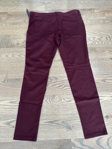 MESSIO Size 12 Skinny Jegging Stretch Extensible Cabernet Red - Thumbnail 2