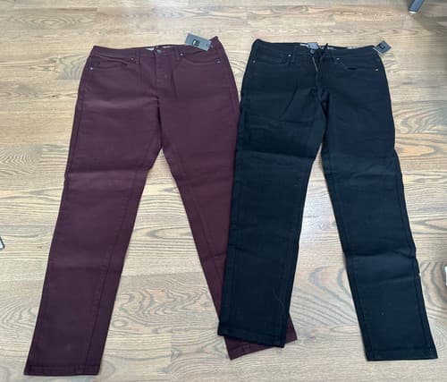 MESSIO Size 12/31R High Rise Skinny Jeggings Power Stretch Denim 2 Pack New - Image 1