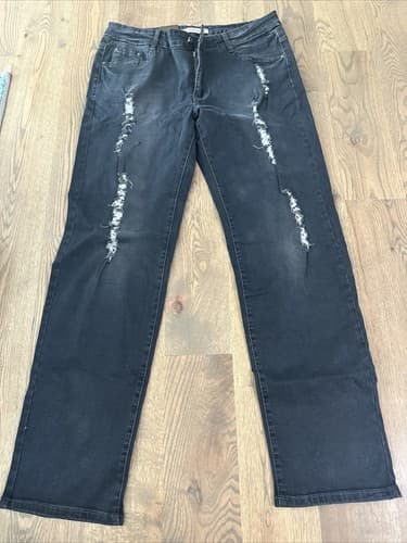 P&P Premium Black Ripped pants women Size 16 - Image 1
