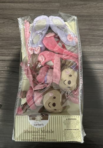 Monkeys Musical Mobile Carter's Child of Mine Plays Brahms Lullaby Plush Baby - Image 1