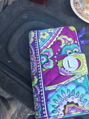 NWOT Vera Bradley Opera Clutch Zipper Wallet in Very Berry Paisley - Thumbnail 2