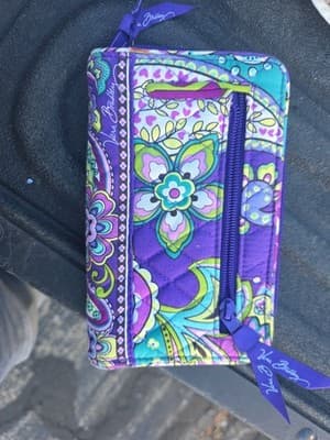 NWOT Vera Bradley Opera Clutch Zipper Wallet in Very Berry Paisley - Thumbnail 3
