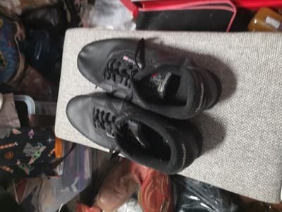 Reebok Womens 9.5 Wide Princess Black Training Walking Shoes Sneakers - Thumbnail 4