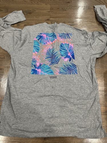 Victoria's Secret PINK Long Sleeve Shirt Size Small Gray - Thumbnail 2