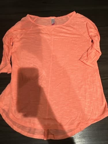 No Boundaries 3/4 Sleeve T Shirt Size M 7 9 Juniors Orange Round Neck - Image 1