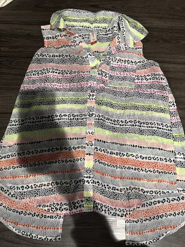No Boundaries Sleeveless Shirt Size M 7 9 Juniors Button Down - Image 1