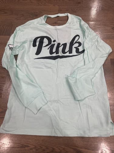 Victoria's Secret PINK Long Sleeve Shirt Size Small Mint Color - Image 1