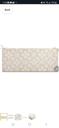 LOVTEX Outdoor Bench Cushion 45" x 18" x 2.5"- Outdoor/Indoor Water Resistant... - Thumbnail 2