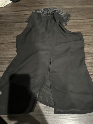Material Girl Womens Button Down Blouse See Through Black Size Large - Thumbnail 2