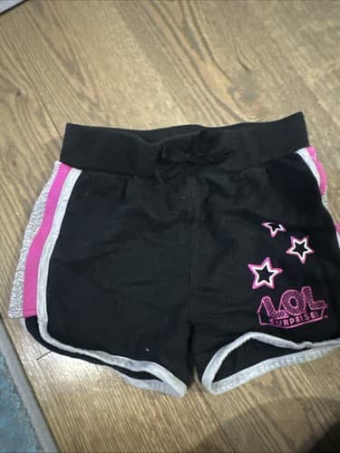 LOL Surprise Black Shorts Girls Size 5/6 - Image 1