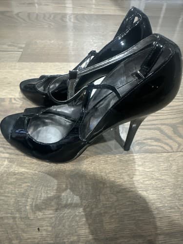 Guess Black Strappy Heels Size 7.5M - Thumbnail 3