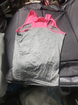 Superman Tank Top Women's Size Large Sleeveless Grey Pink - Thumbnail 3