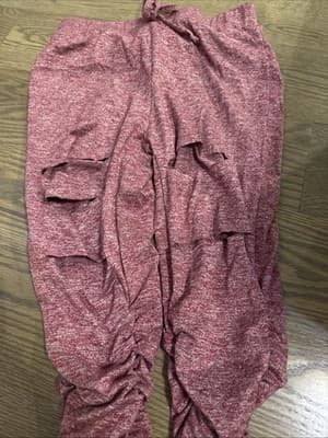 Ellie and Kate Pink Active Wear Ripped Pants Leggings Size Small - Thumbnail 2