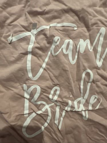 Team Bride Pink Short Sleeve Tee T-Shirt Size Large Bridesmaid - Thumbnail 2