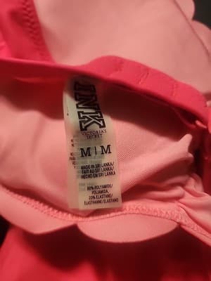 Pink Swimsuit Bikini Bra Top Sz M Strap Pink - Thumbnail 3