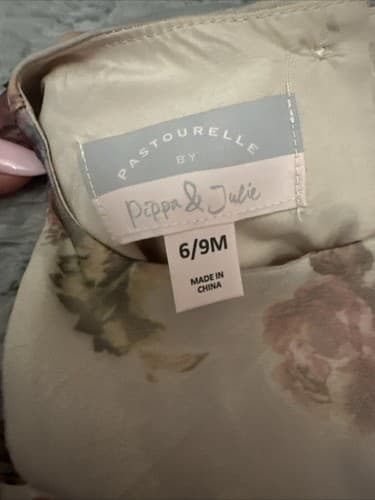 NWT Pastourelle By Pippa & Julie 6-9m Baby Dress 2 Piece Set - Thumbnail 2