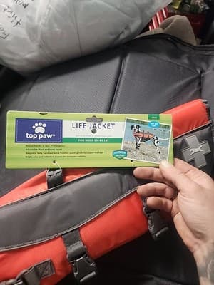 Top Paw Orange Life Jacket (Size Large: Dogs 55-85 lbs) New - Thumbnail 2