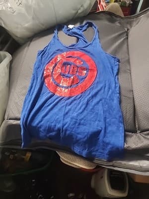 Blue Sequin Bling Chicago Cubs Tank Top Victorias Secret PINK Sz XS - Image 1