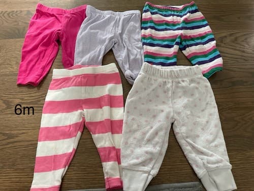 Baby Girl Long Pants Set Of 5 Size 6 Months - Image 1