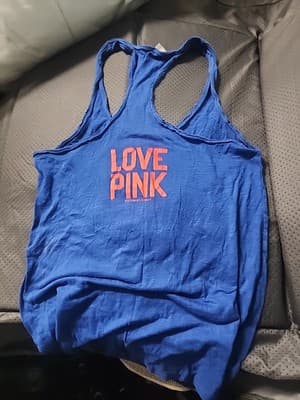 Blue Sequin Bling Chicago Cubs Tank Top Victorias Secret PINK Sz XS - Thumbnail 3
