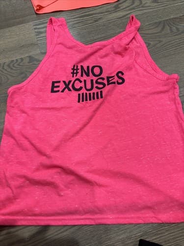 Victoria's Secret VSX Sport Tank Womens M Medium Pink No Excuses Sleeveless Top - Image 1
