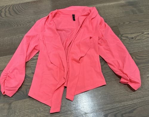 San Joy Women's Size Medium Cardigan Sweater Pink - Image 1