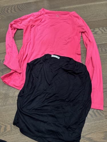 Ladies Top Size Medium Set Of 2 Pink And Black - Image 1