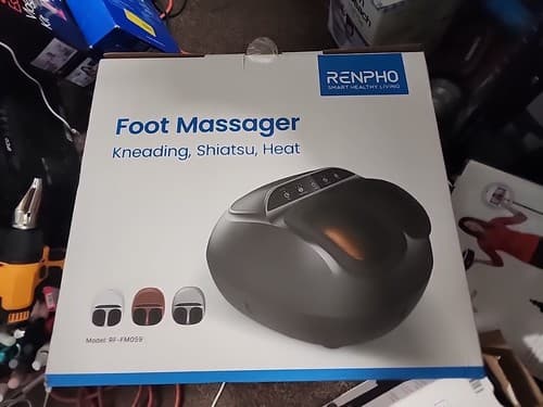 RENPHO FM059 Foot Massager - Heat - Fits Men Feet Size Up to 12 - Shiatsu - Thumbnail 2