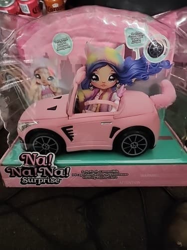 Na! Na! Na! Surprise Pink Soft Plush Convertible Car - Thumbnail 2