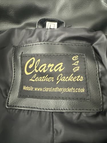 Mens Genuine Black Real Leather Long Jacket Size Large New - Thumbnail 2