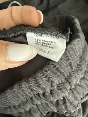 Women’s Black Joggers Pants Size Small WS502 - Thumbnail 2