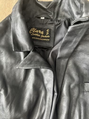 Mens Genuine Black Real Leather Jacket Size 2XL New - Thumbnail 2
