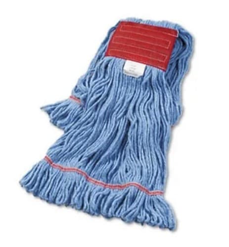 Boardwalk Super Loop Wet Mop Head, Cotton/Synthetic, Large, Blue 3 Pack - Image 1