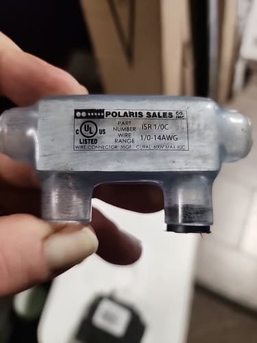 Polaris Vision Tap ISR-1/0CB Insulated in-Line Splice Connector-2 Port-1/0-14 - Image 1
