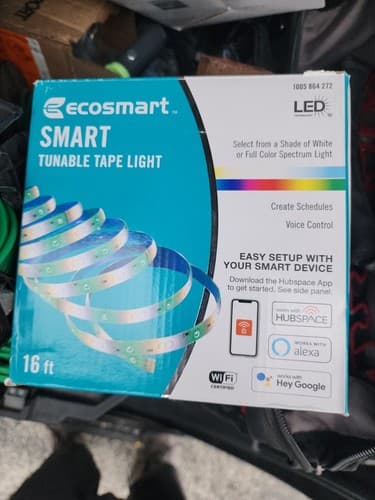 Ecosmart 8 ft LED Smart Tunable Tape Light from White to Full Color Spectrum NEW - Image 1