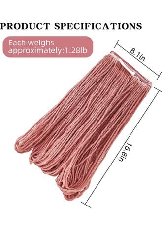 Universal Mop Head Replacement, Red 6 Pack - Image 1