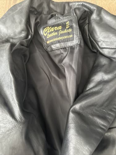 Mens Genuine Black Real Leather Jacket Size Large New - Thumbnail 3