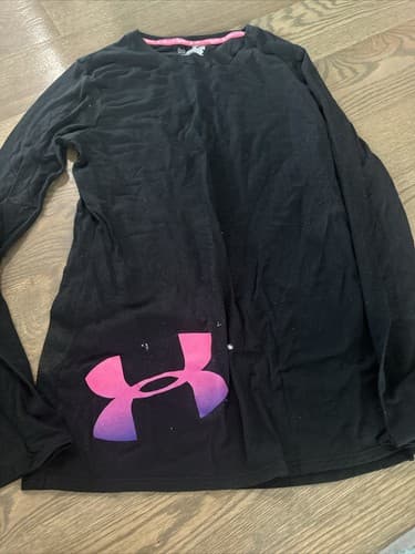 Under Armour Womens Medium Long Sleeve Shirt Black - Image 1