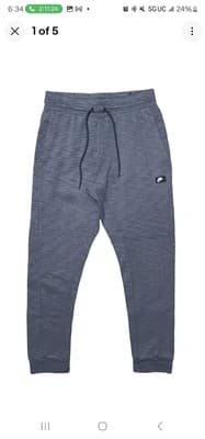 Nike Joggers Men’s Small Gray Optic Tech Fleece Cuffed Sportswear 928493-021 - Image 1