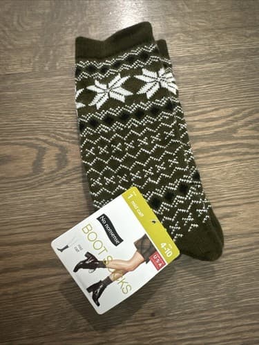 womens boot socks mid calf 1 pairs shoe size 4-10 made in usa - Image 1
