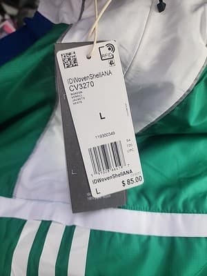 Adidas Jacket Men L Green Colorblock Half Zip Hooded ID Woven Shell Windbreaker - Thumbnail 2