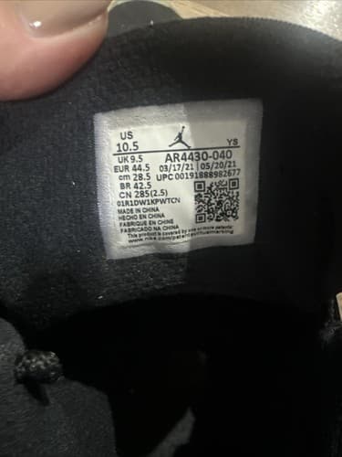 Size 10.5 - Jordan Lift Off Black Concord Good Condition AR4430-040 - Thumbnail 5