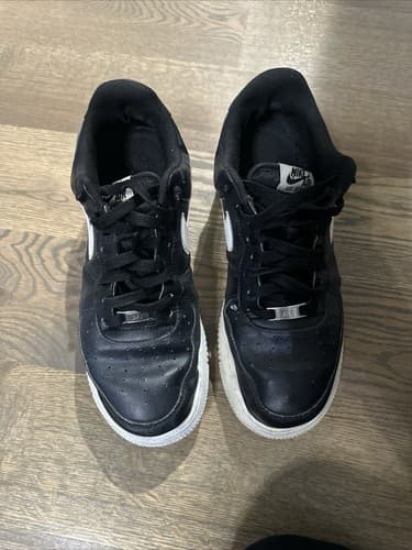 Nike Men's Air Force 1 Low Top Sneakers CJ0952-001 Black White Size 10 - Image 1
