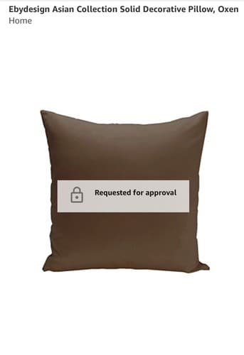 Ebydesign Asian Collection Solid Decorative Pillow, Brown - Image 1