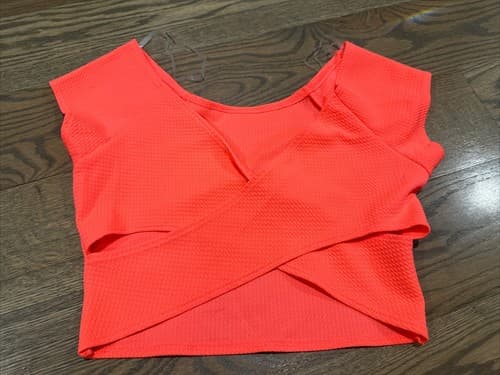 Sleeveless Crop Top, Women's Size M, Orange NEW - Image 1