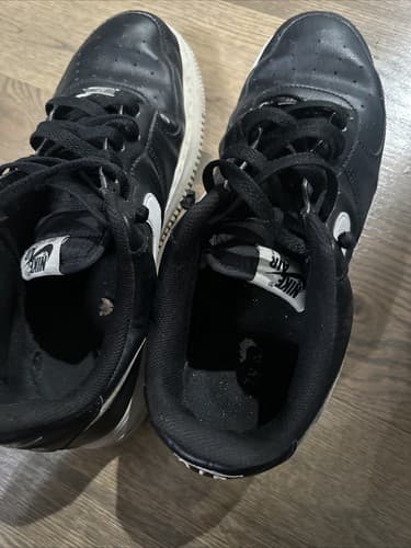 Nike Men's Air Force 1 Low Top Sneakers CJ0952-001 Black White Size 10 - Thumbnail 4