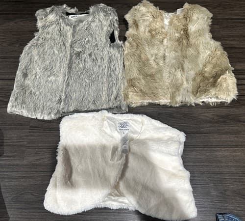 Toddler Girls' Faux-Fur Vest Size Large 4/5T - Image 1