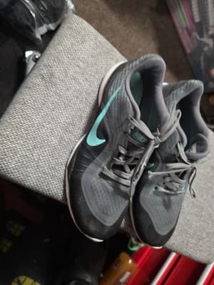 Nike Flex Trainer TR 6 Gray Aqua Blue Athletic Sneakers Running Shoes Sz 7.5 - Thumbnail 2