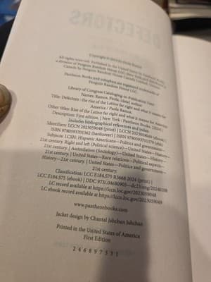 Defectors Paola Ramos 2024 First Edition Latino Politics Pantheon - Thumbnail 2