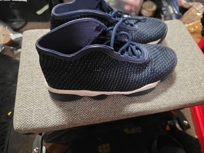 Nike Air Jordan Horizon Midnight Navy Pure Platinum Sneakers Mens Sz 9 Shoes - Thumbnail 2